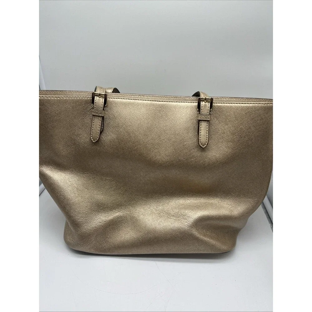 Michael Kors Large Gold Saffiano Leather Handbag Tote